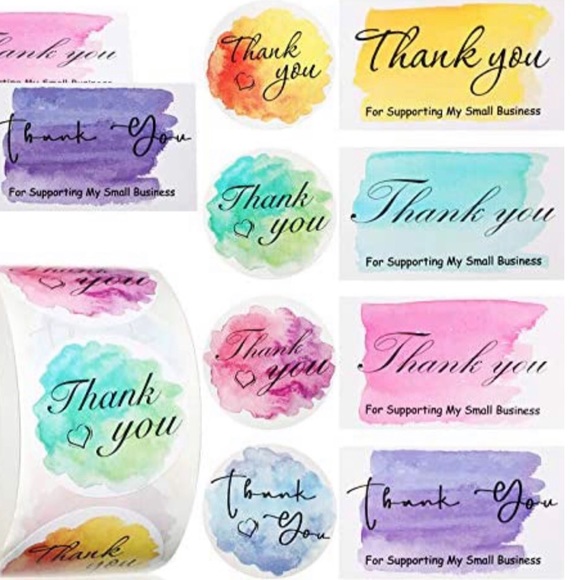 *LAST* NEW Poshmark Packages "Thank You" Gift Wrap Set  ~ 140 Pc Cards 4 Designs - Picture 7 of 8